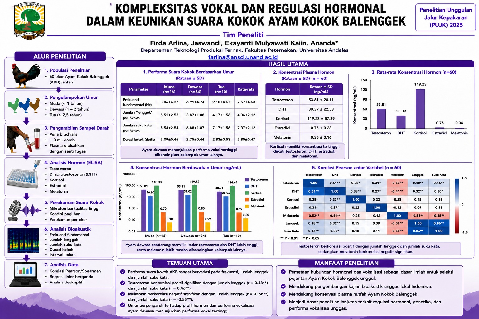 Kompleksitas Vokal dan Regulasi Hormonal dalam Keunikan Suara Kokok Ayam Kokok Balenggek